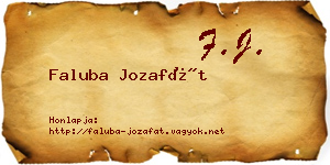 Faluba Jozafát névjegykártya